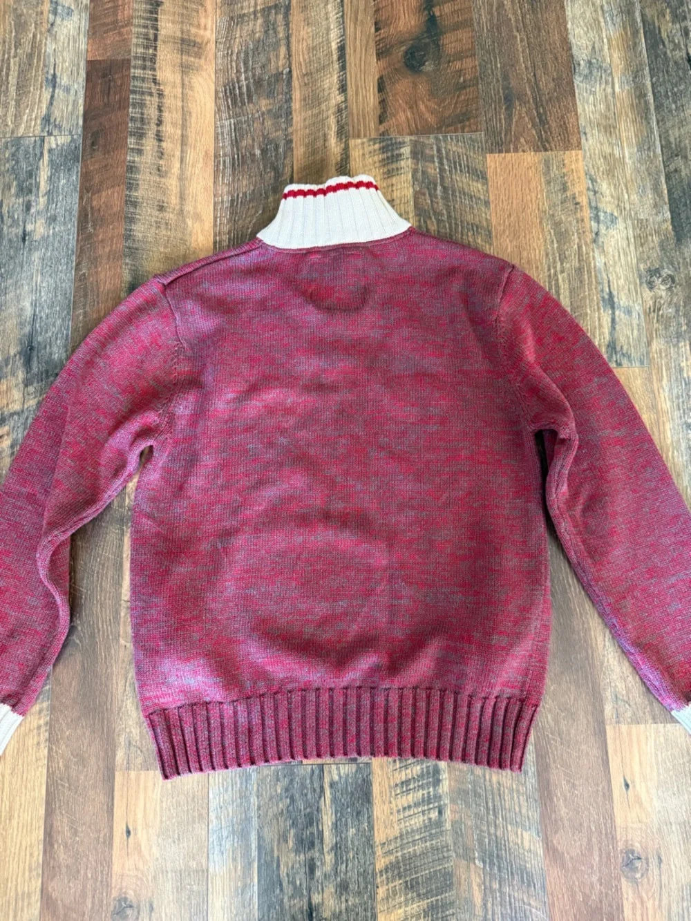 Bruzer Ohio State OSU Buckeyes Zip Up Neck Heathered Sweater